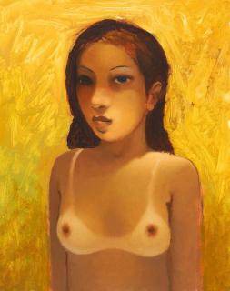 Johannes Hüppi - Ohne Titel (Bildnis eines Mädchens)