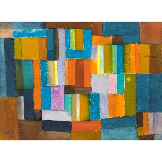 Johannes Itten - Komposition In Orange Und Blaugrün, 1957