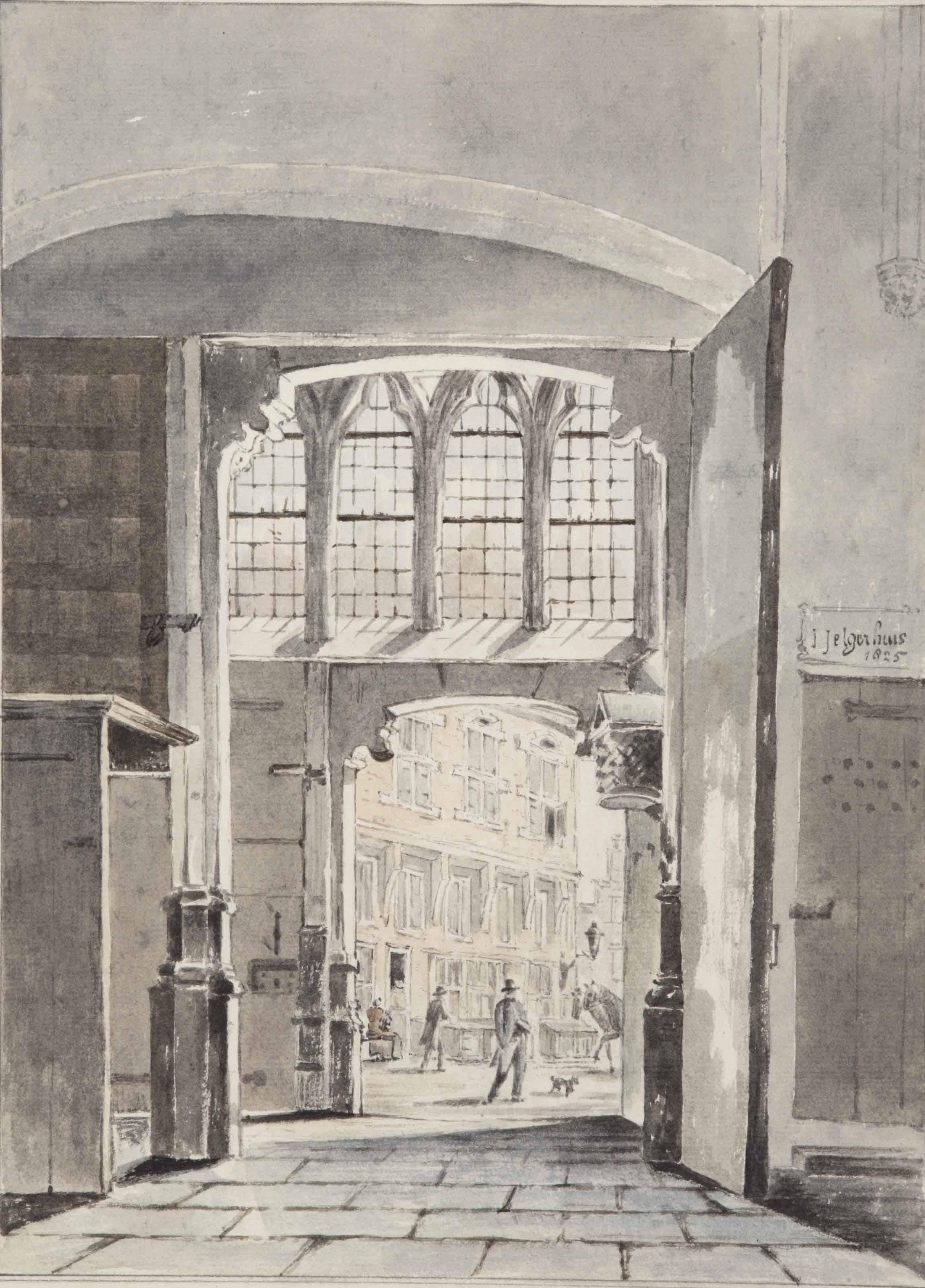 Johannes Jelgerhuis - View from the doorway of the Sint Joriskerk, Amersfoort