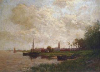 Johannes Karel Leurs - Along A River