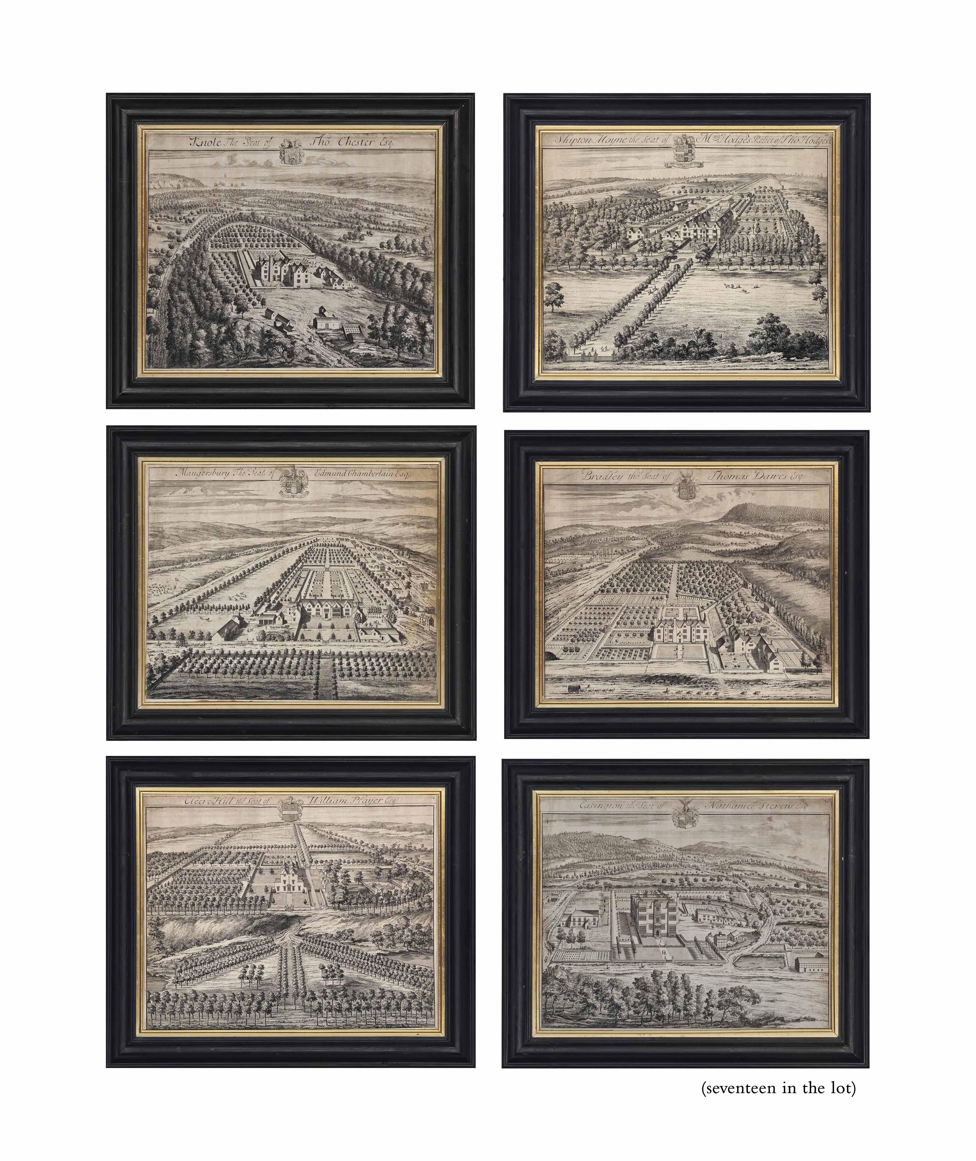 Johannes Kip - A Set Of Seventeen Views Of Country Houses From Britannia Illustrata