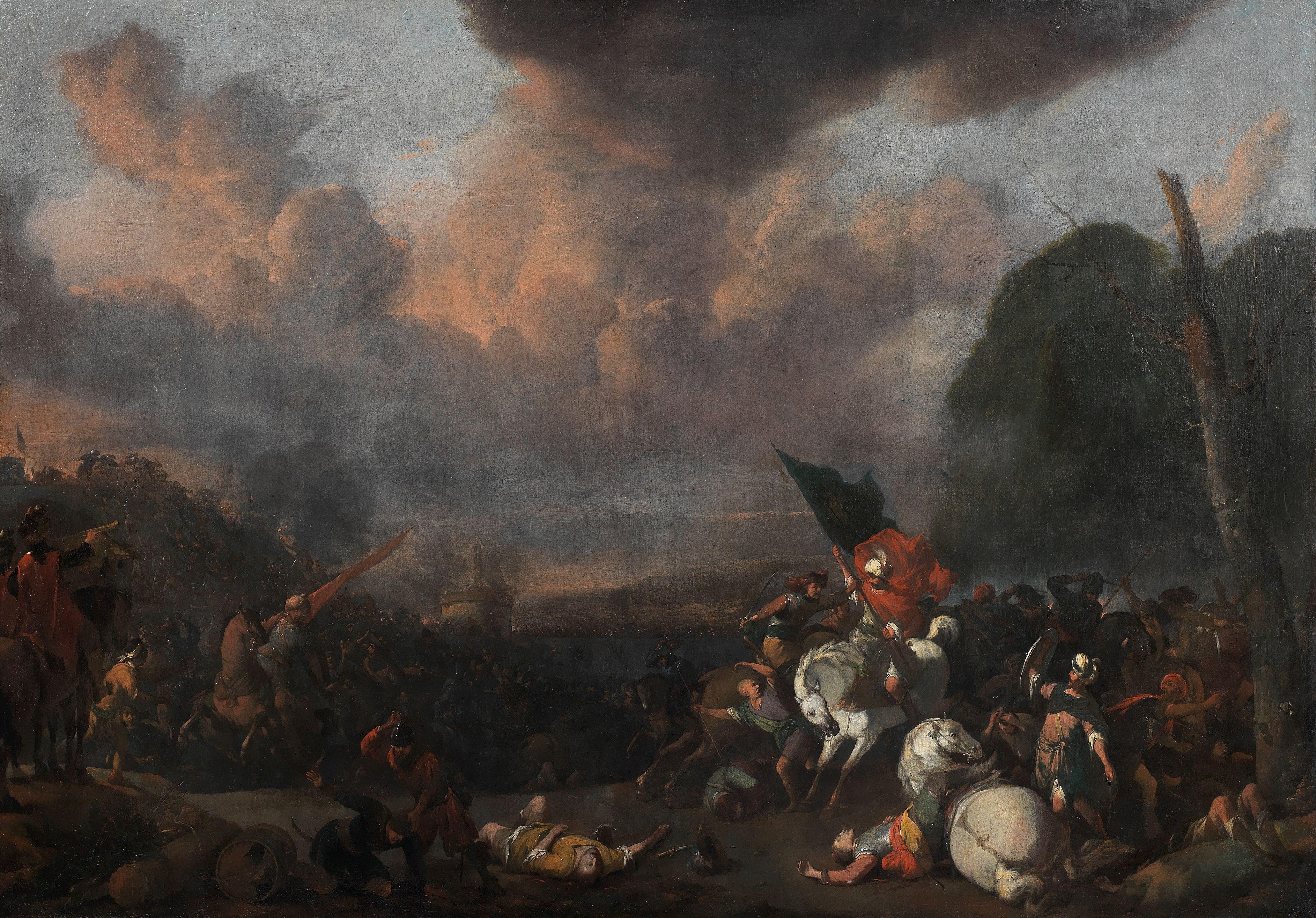 Johannes Lingelbach - A cavalry skirmish between Christians and Ottomans