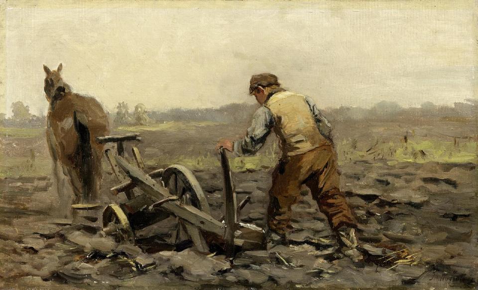 Johannes Marinus ten Kate - Pflügender Bauer