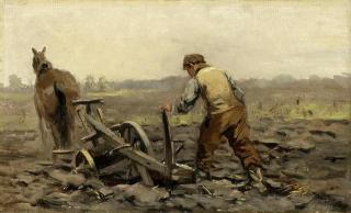 Johannes Marinus ten Kate - Pflügender Bauer