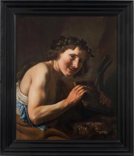 Johannes Moreelse - A shepherd holding Pan\'s pipe
