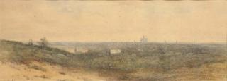 Johannes Pieter van Wisselingh - A panoramic landscape with Haarlem in the distance