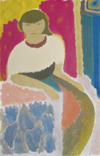 Johannes Rian - Norwegian seated Girl