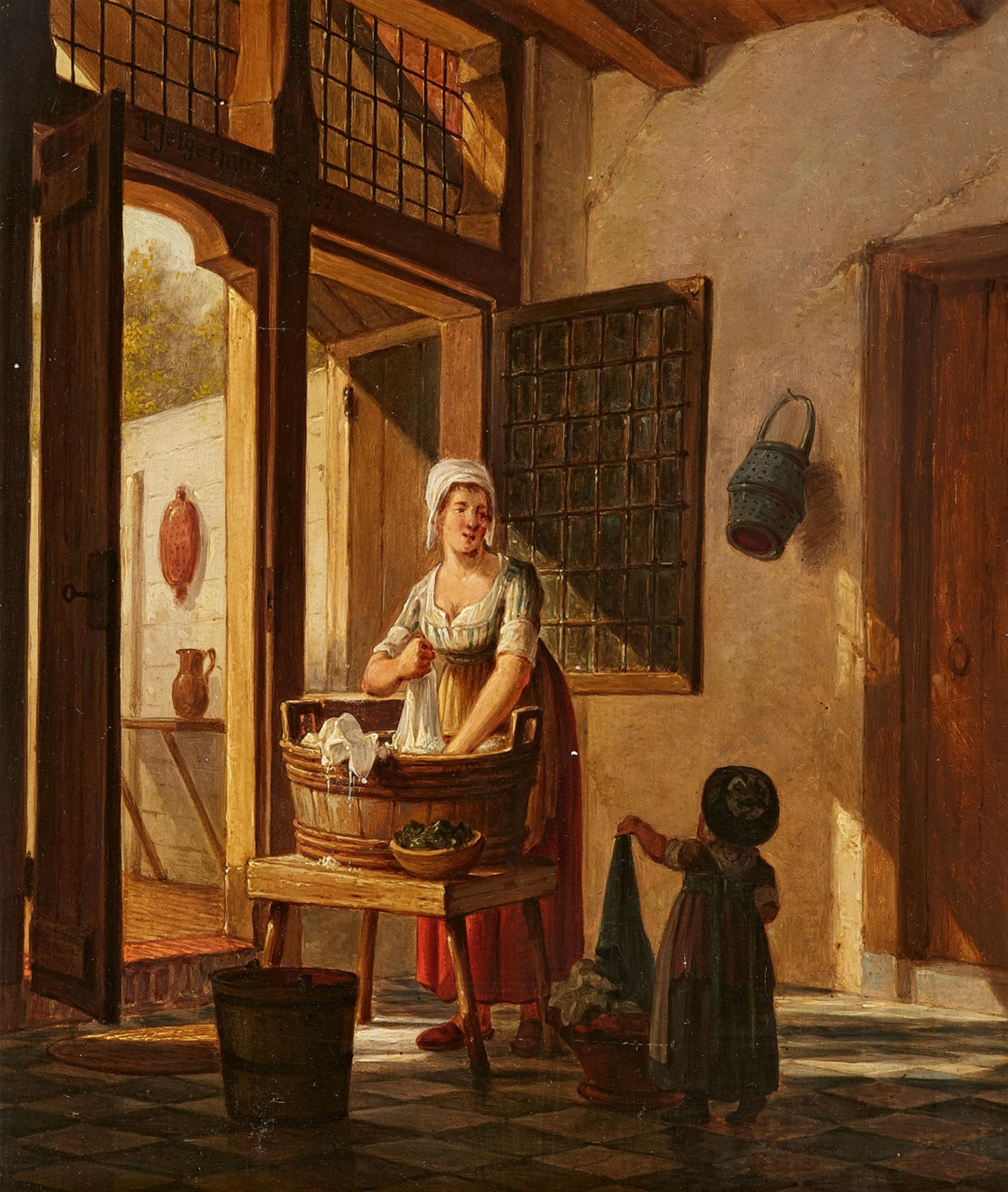 Johannes Rienksz. Jelgerhuis - Am Waschtrog