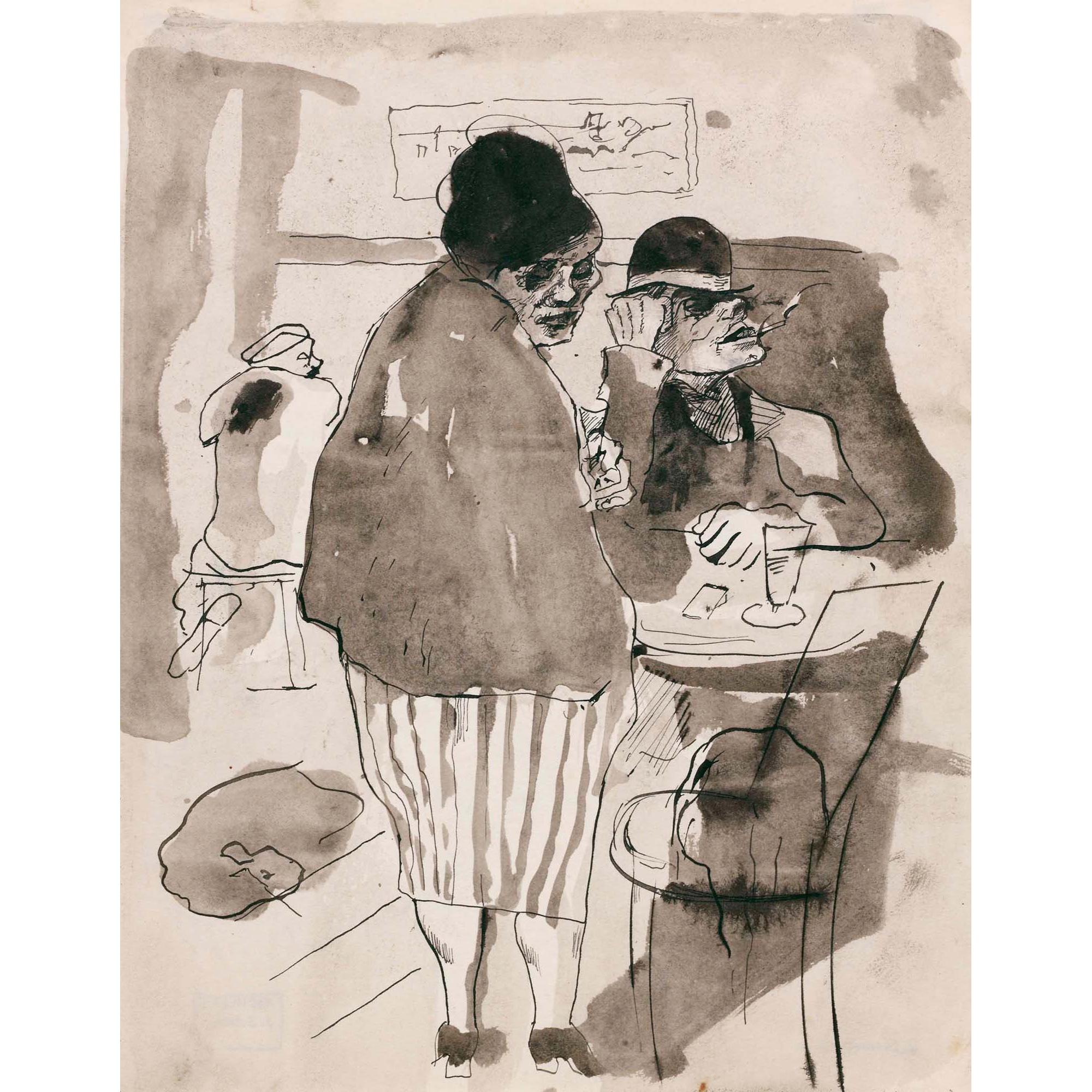 Johannes Robert Schürch - Paar Im Café Couple In Cafe