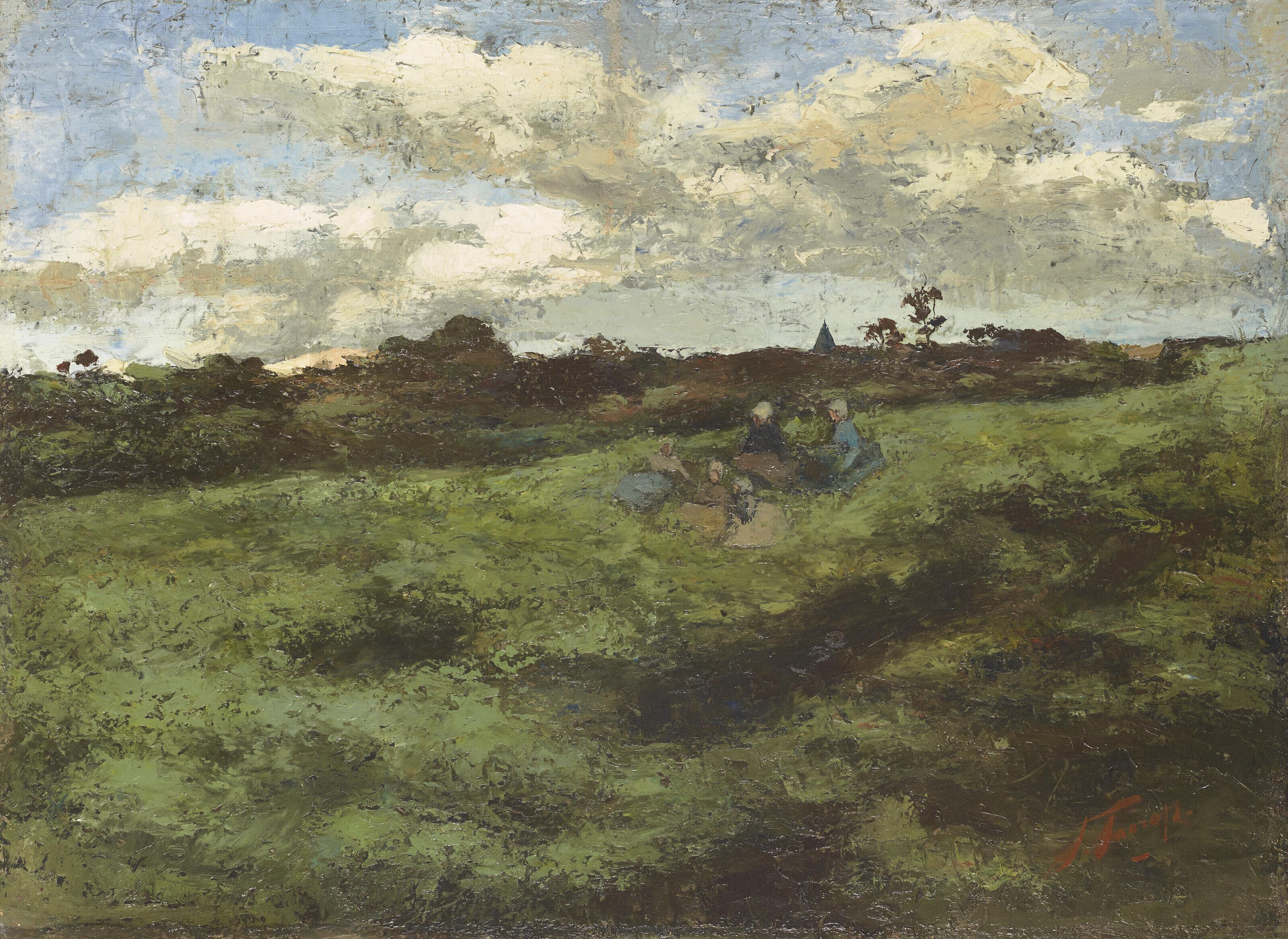 Johannes Theodorus Toorop - Kinderen op het duin - Landschap bij Brussel