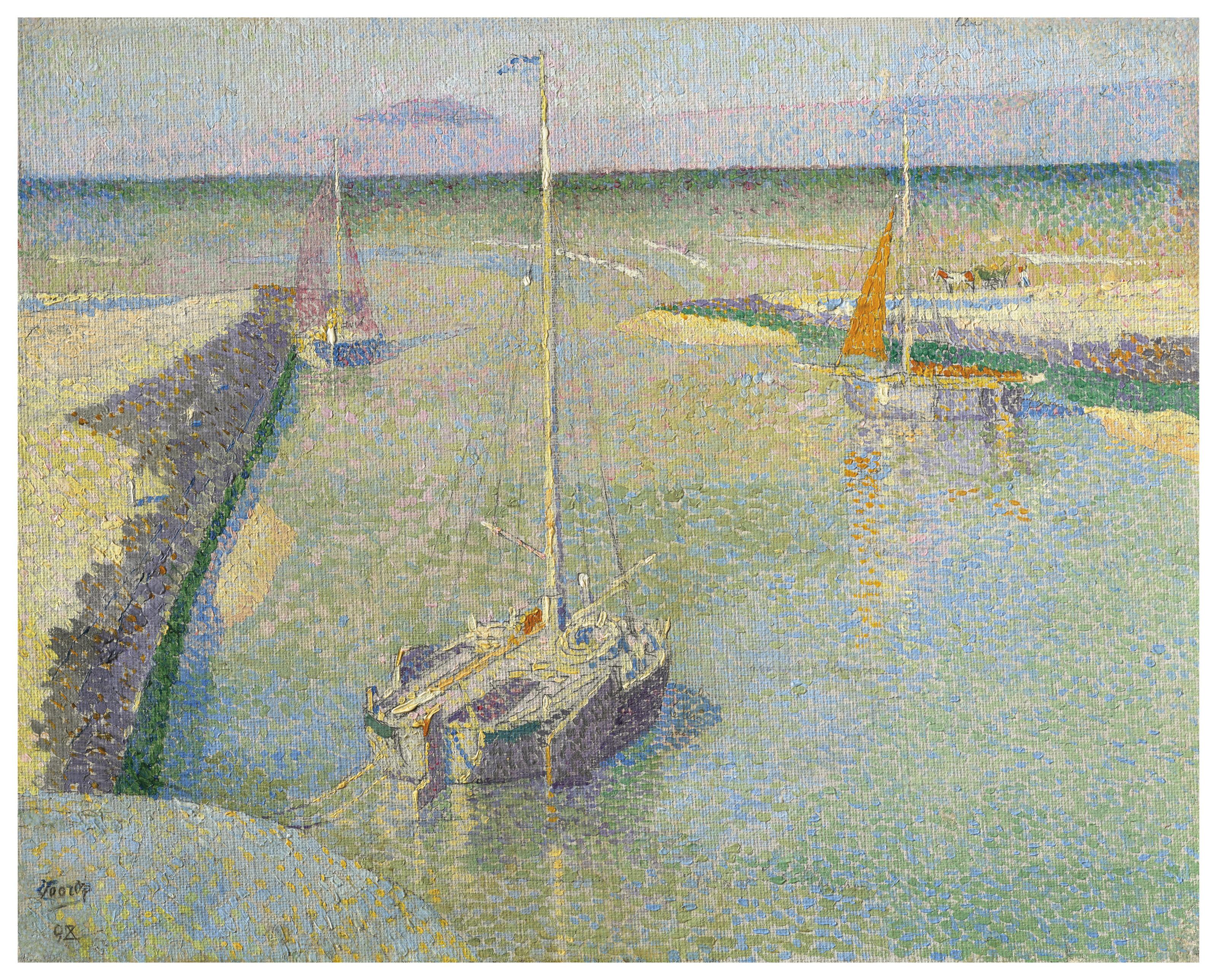 Johannes Theodorus Toorop - Uitmonding van den Rijn ou Le Port de Katwijk