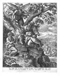 Johannes Wierix - Abrahams Opfer.