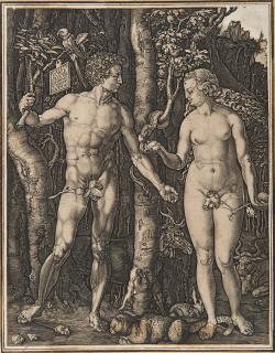 Johannes Wierix - Adam and Eve, after Albrecht Durer