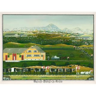 Johannes Zülle - Appenzeller Alpfahrt Und Der Säntis, 1905 Appenzeller Cattle Lift And The Säntis, 1905