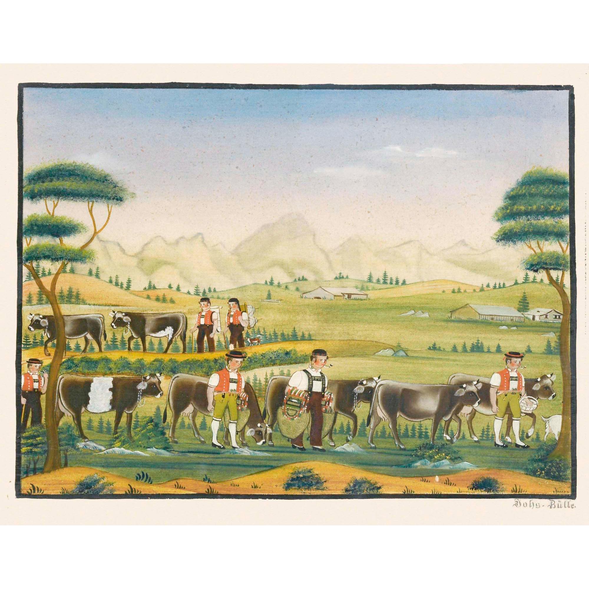 Johannes Zülle - Sechs Sennen, Zwei Beim Schellen Schütteln Six \'Senns\', Two Ringing Bells