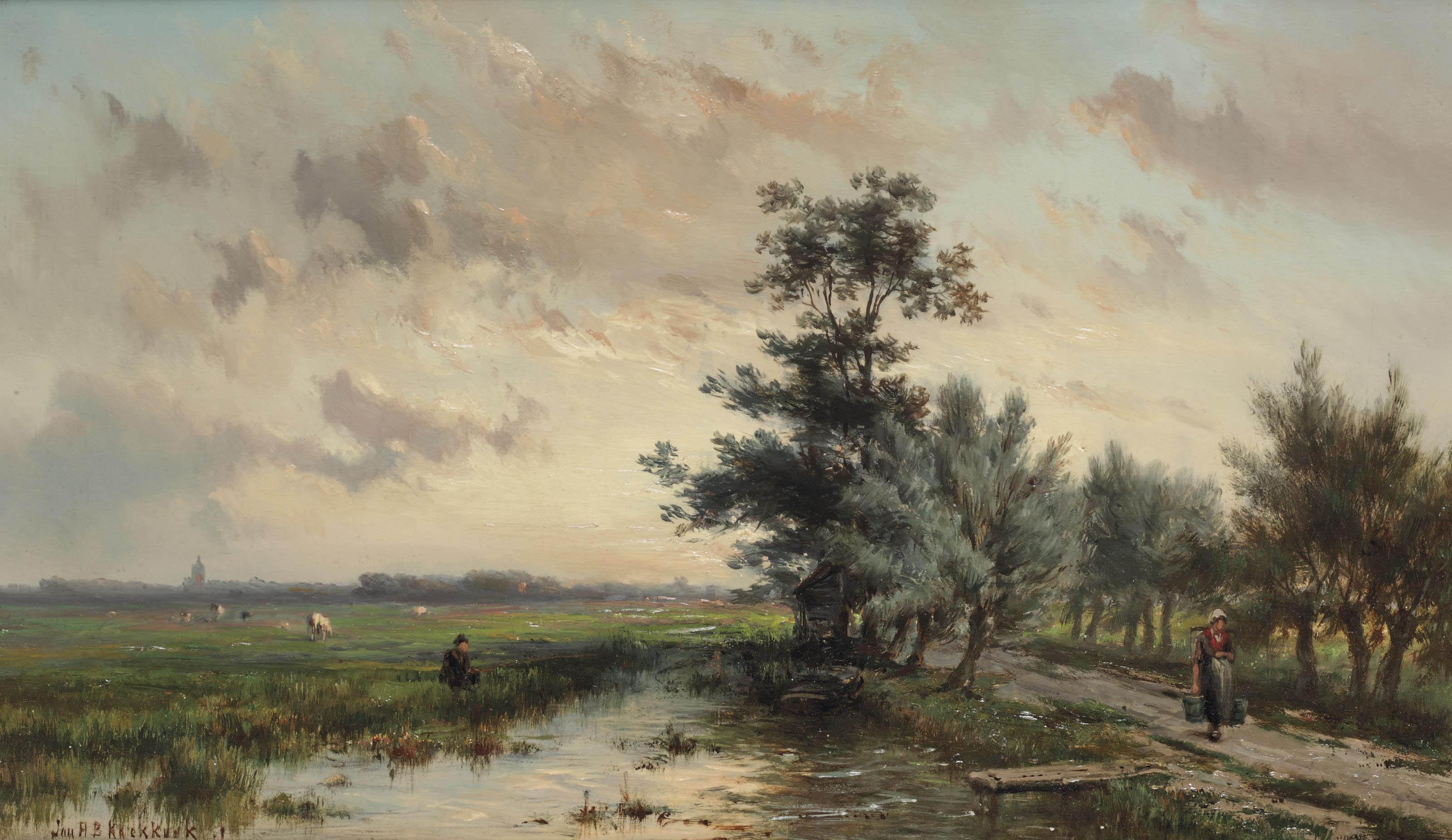 Johannnes Hermanus Barend Koekkoek - By a river stream