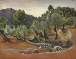 John Aldridge, R.A. - Deya, Mallorca; and three further works by the same hand