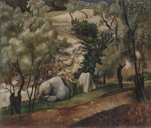John Aldridge, R.A. - Landscape, Deys, Mallorca; and two further works by the same hand
