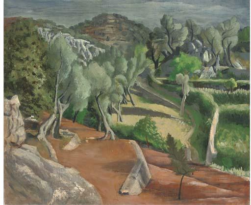 John Aldridge, R.A. - Trees, Deya, Mallorca