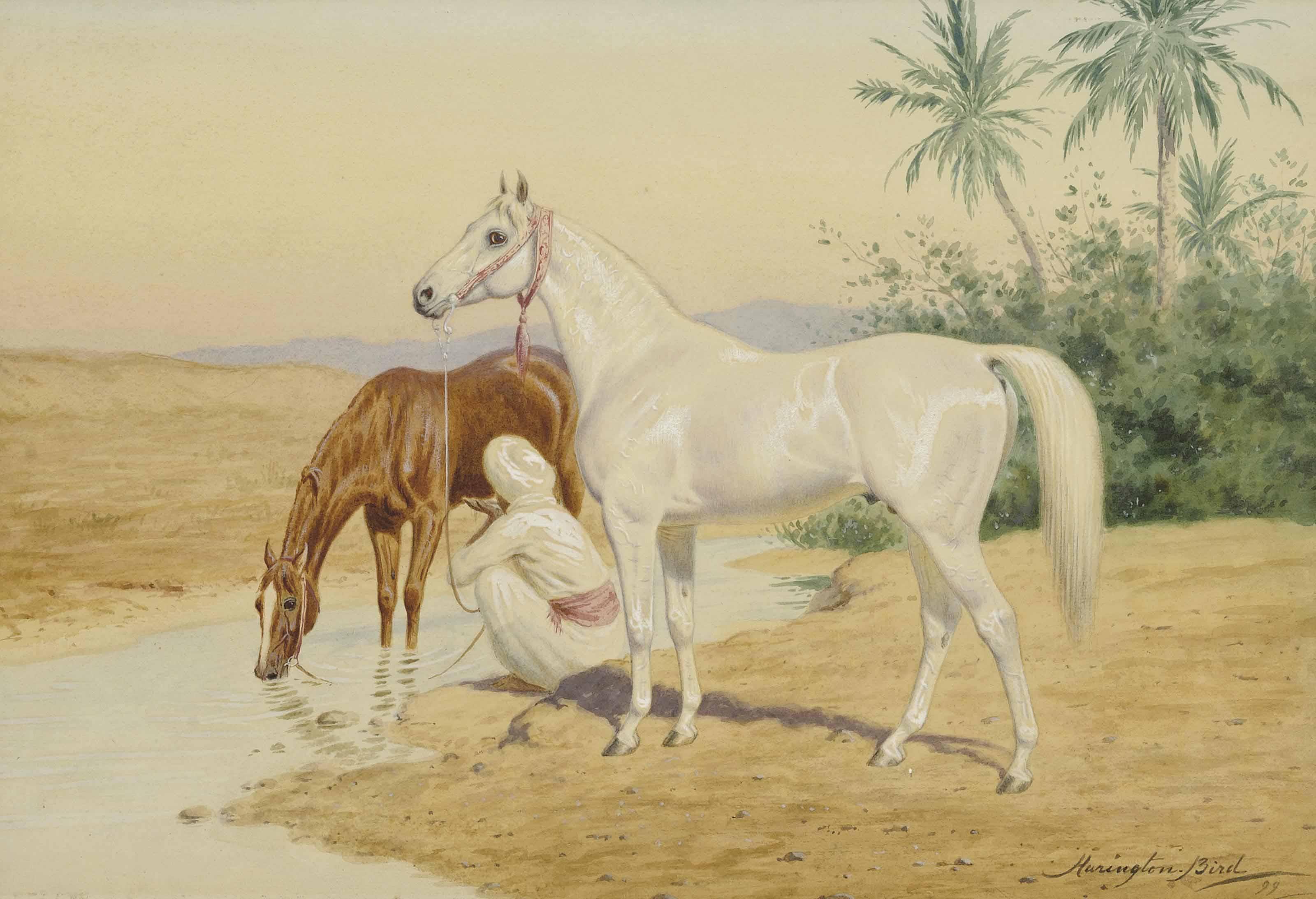 John Alexander Harrington Bird - Watering the horses