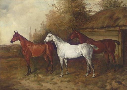 John Alfred Wheeler, Sen. - Three Hunters outside a Stall