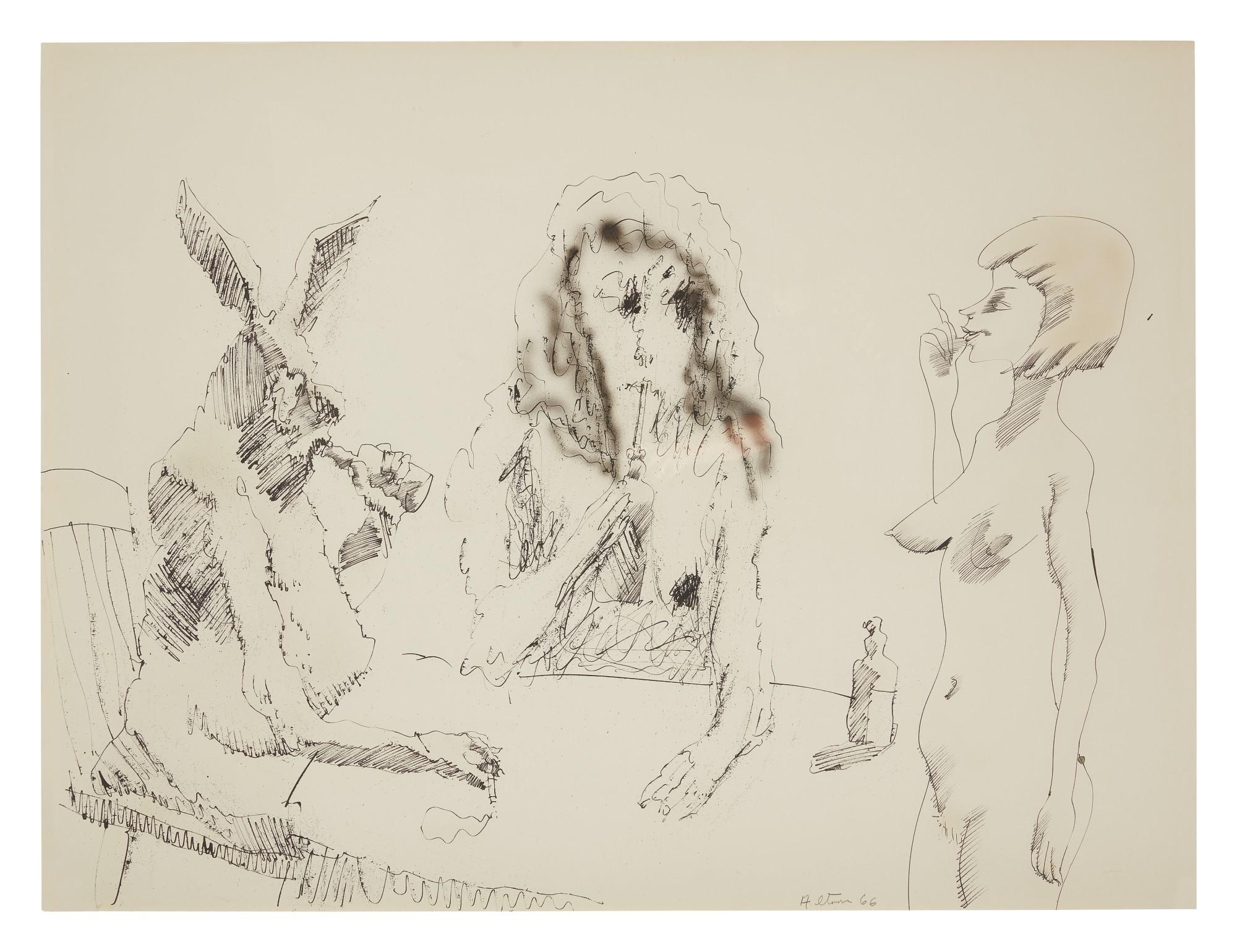 John Altoon - Alice In Wonderland And The Princess