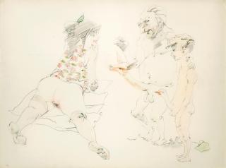 John Altoon - Untitled (Woman, Man and Boy), 1967-80