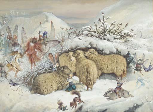 John Anster Fitzgerald - Fairies in the snow