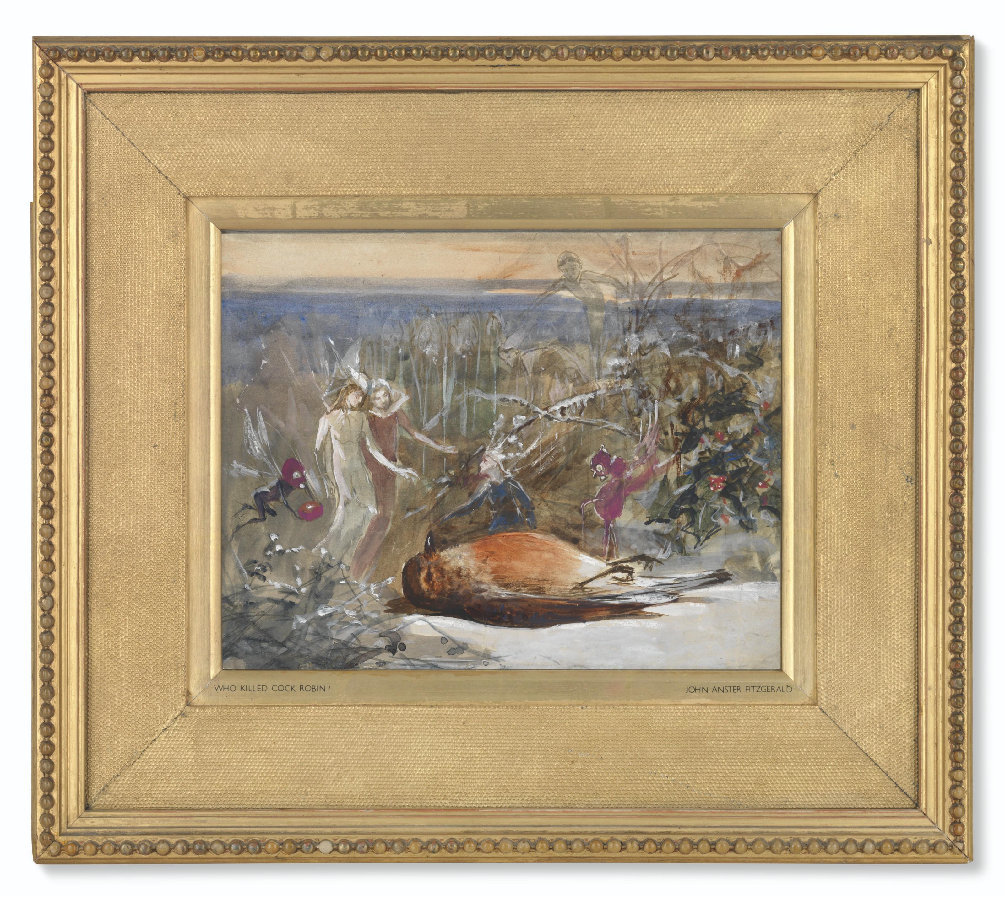 John Anster Fitzgerald - \'Who Killed Cock Robin\' - A Study