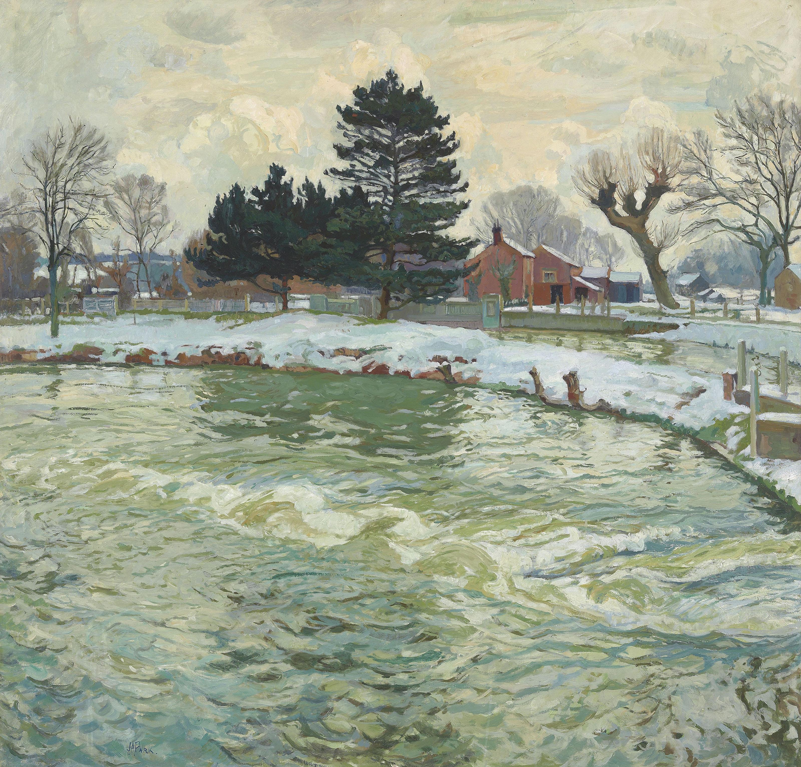 John Anthony Park, R.B.A., R.O.I. - Essex in the snow