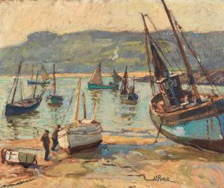 John Anthony Park - Boats in a harbour