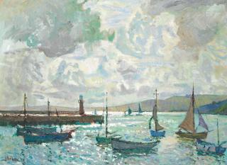 John Anthony Park - St Ives harbour at high tide