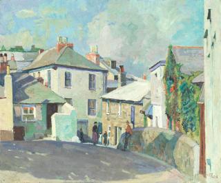 John Anthony Park - Street Scene With Figures Unframed