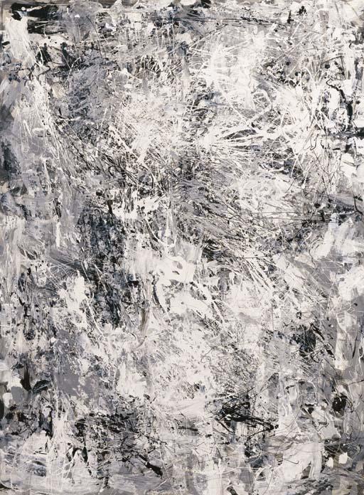 John Anthony Tuckson - Untitled (Black And White Drip Painting)