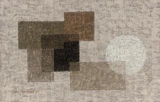 John Armstrong, A.R.A. - Brown Abstract Study