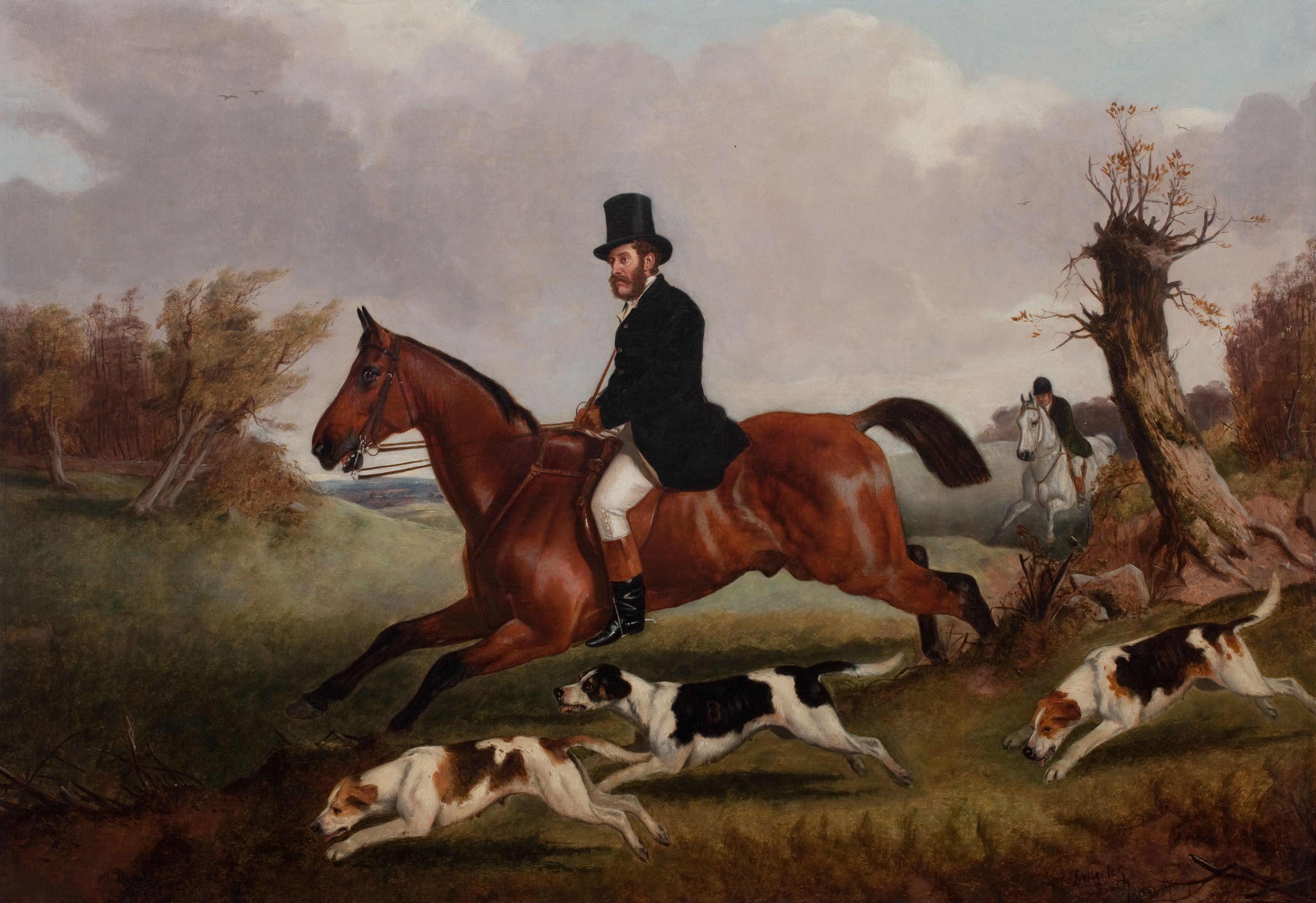 John Arnold Wheeler - The Duke of Beaufort riding to hounds
