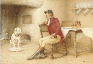 John Arthur Lomax - A huntsmen feeding his dog