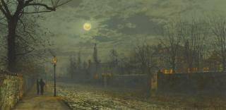 John Atkinson Grimshaw - A Moonlit Walk