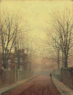 John Atkinson Grimshaw - An autumn lane
