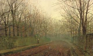 John Atkinson Grimshaw - An Autumn Lane