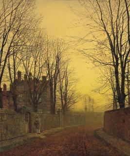 John Atkinson Grimshaw - An Autumn Lane