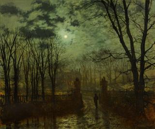 John Atkinson Grimshaw - At the Park Gate