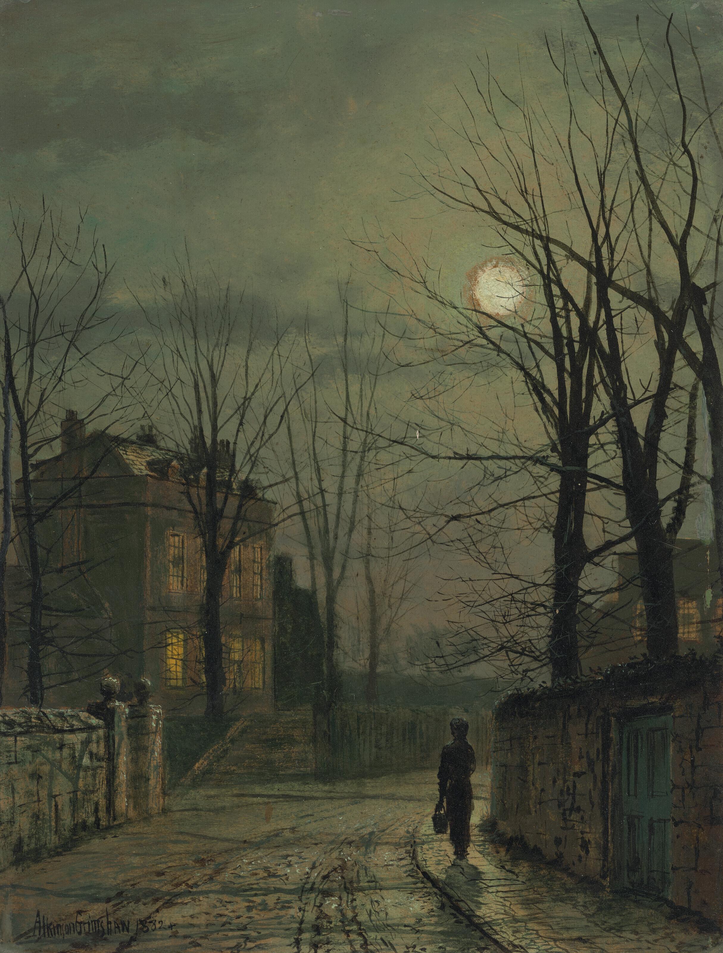 John Atkinson Grimshaw - Corner of the Old Road, Claughton, near Scarborough