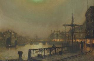 John Atkinson Grimshaw - Fish landing, Whitby