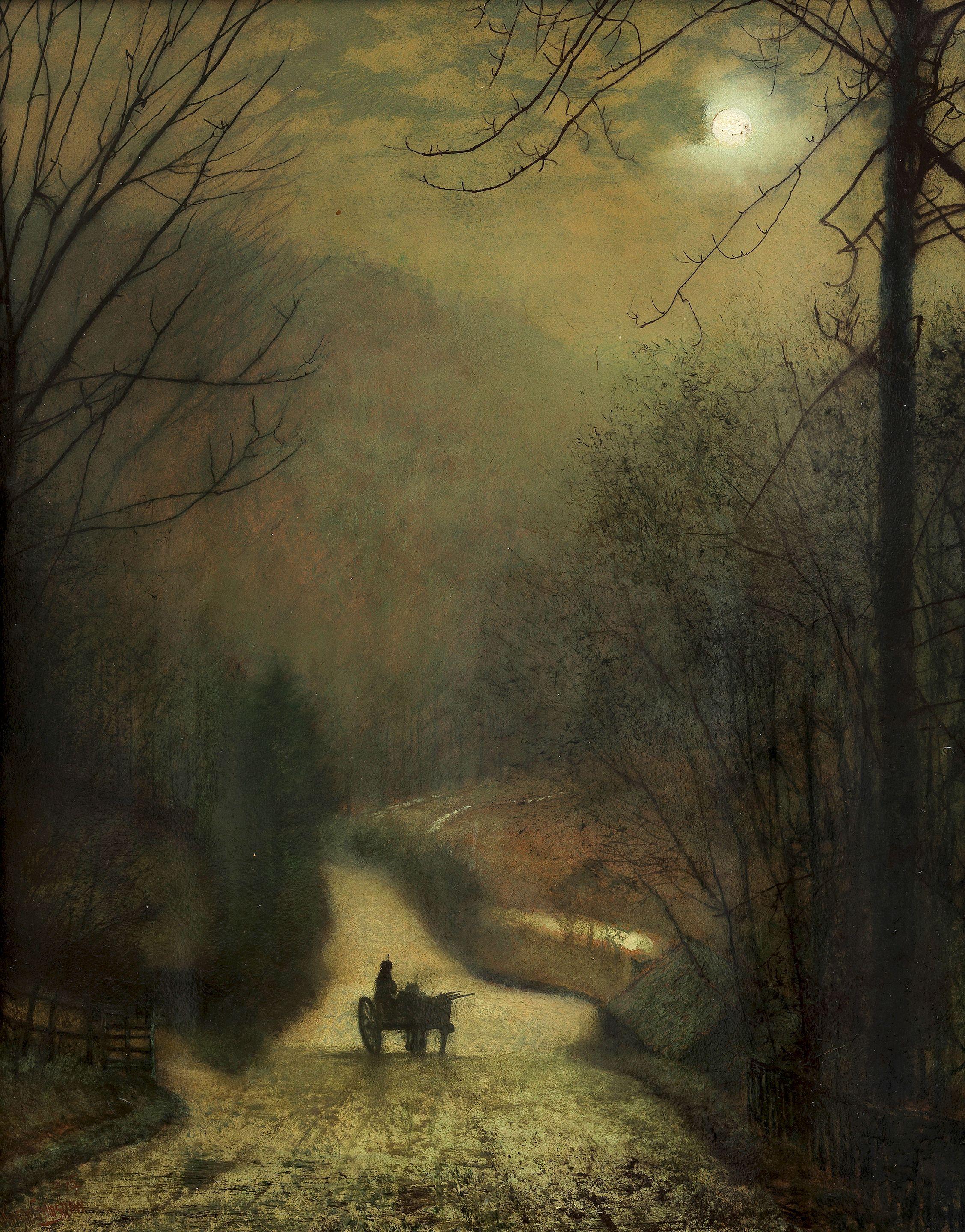 John Atkinson Grimshaw - Forge Valley by moonlight