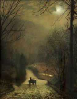 John Atkinson Grimshaw - Forge Valley by moonlight