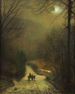 John Atkinson Grimshaw - Forge Valley by moonlight