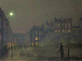 John Atkinson Grimshaw - Hampstead Hill, Looking Down Heath Street