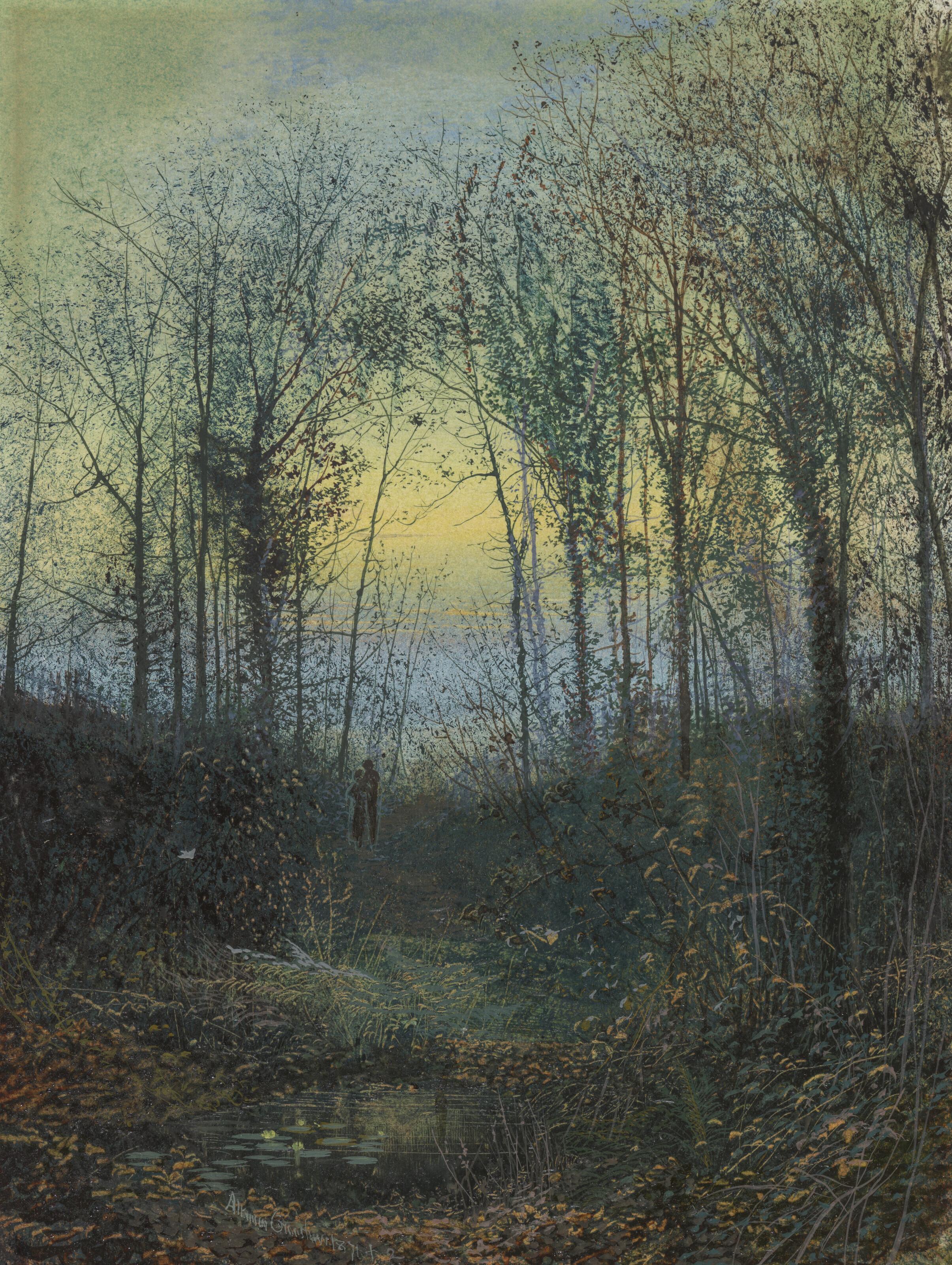 John Atkinson Grimshaw - Lovers in a wood