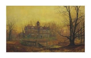 John Atkinson Grimshaw - Old Hall, Cheshire, early morning, October